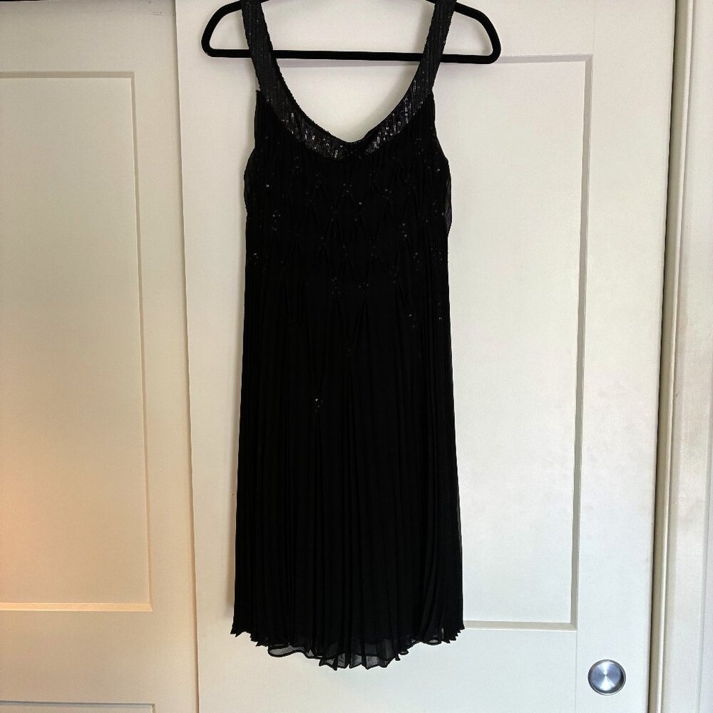 Black Semi-Sequined Simply Silk Cocktail Dress